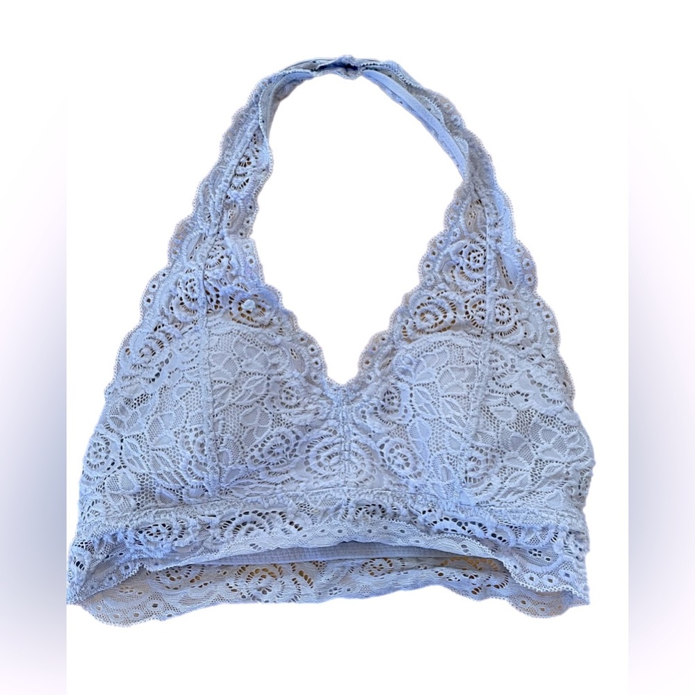 Mudd Halter Lace Bralette Medium Lavender Feminine Girly Coquette Girl Fairycore